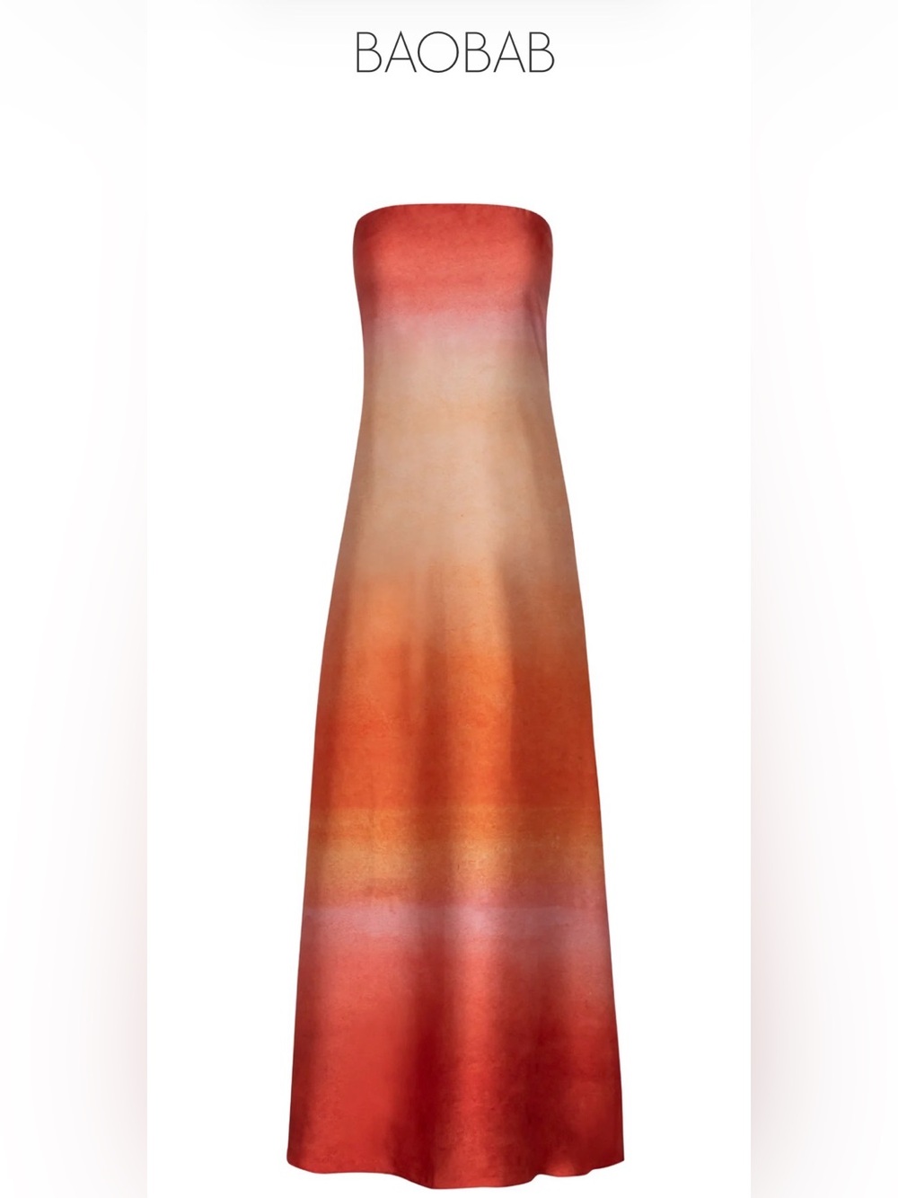 Balboa Strapless Lola Maxi Dress in Atardecer de Colca